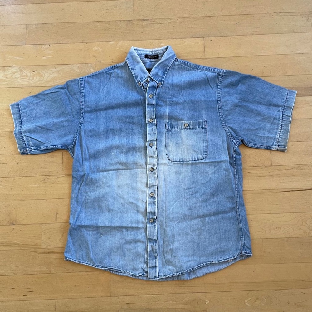 Worn in work shirt